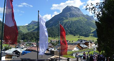 Hotel Angela Lech Sommer Terrase